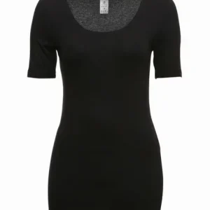 Ten Cate dames thermo korte mouw ronde hals zwart