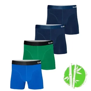 Apollo heren boxershorts Bamboo promopakket marine/kleur 4-pack