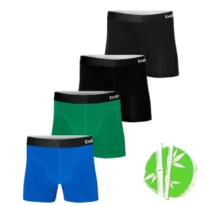 Apollo heren boxershorts Bamboo promopakket zwart/kleur 4-pack