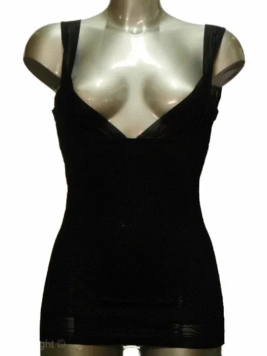 J&C dames Shapewear hemd kant zwart