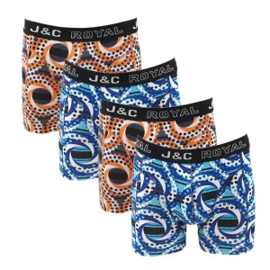 J&C Underwear heren boxershorts Promopakket Wave 4-pack