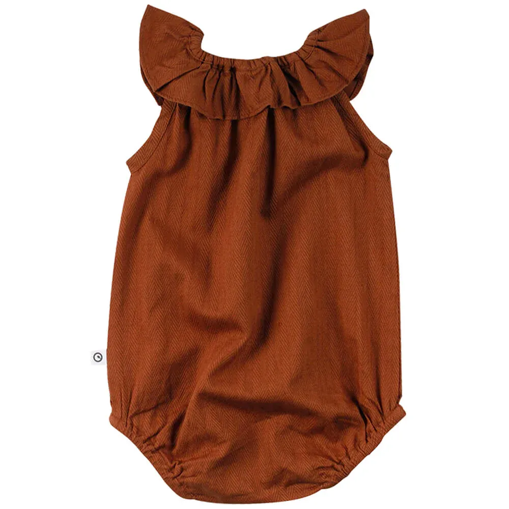 Woven Sleeveless Body Ochre - Afbeelding 3