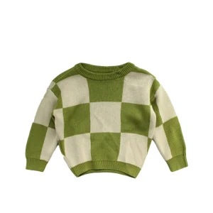 Check Oversized Sweater
