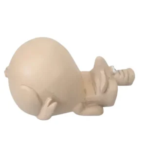 Paolo Chiari – servethouder in vorm van liggend varken – polystone – Italiaans – 11.5 x 8.5 x 6.5 cm